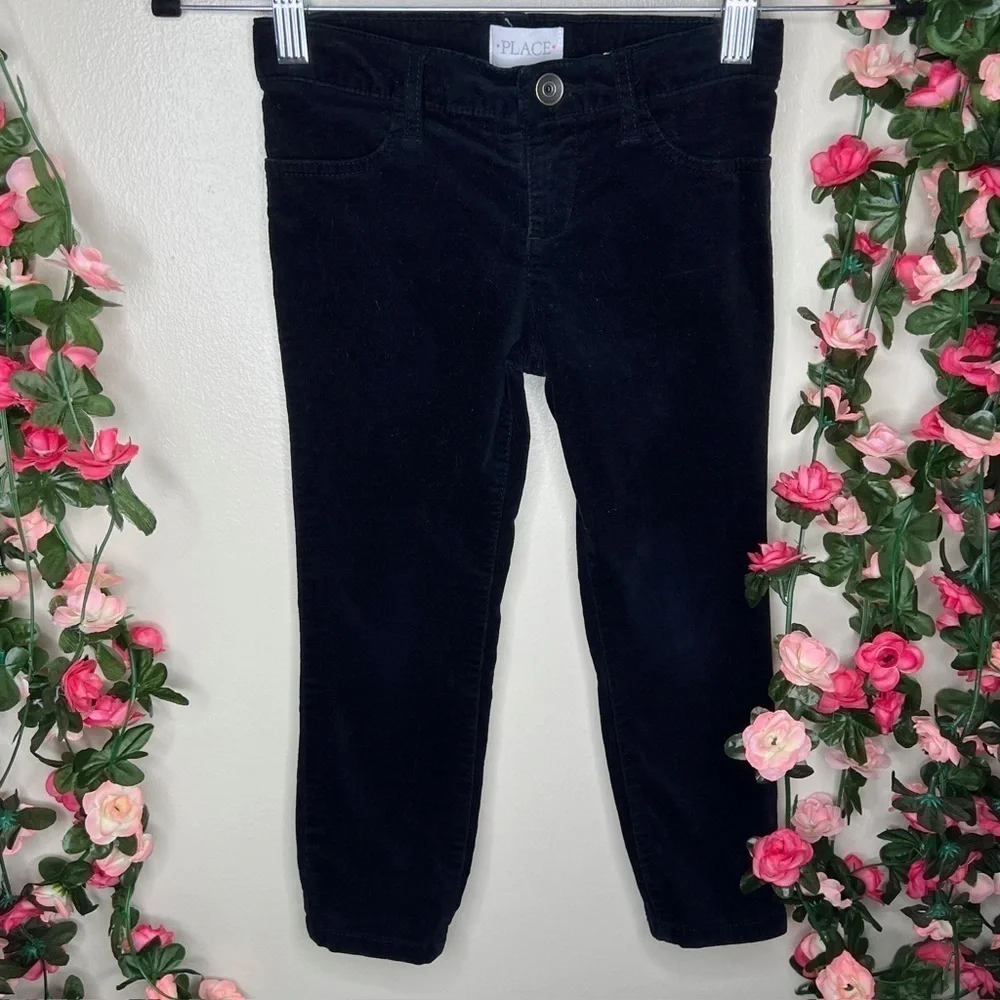 The Children’s Place Navy Blue Velvet Velour Pants Girls School Play Size 5